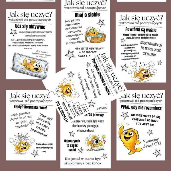 gazetka - jak się uczyć Jak się uczyć? - gazetka na szkolny korytarz